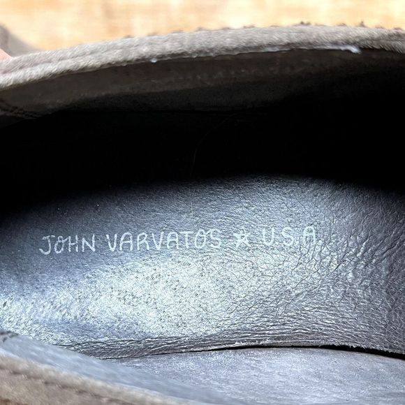 John Varvatos Brown Suede Leather Loafers Slip On Shoes 7631 Men Size 9 M - Picture 9 of 10